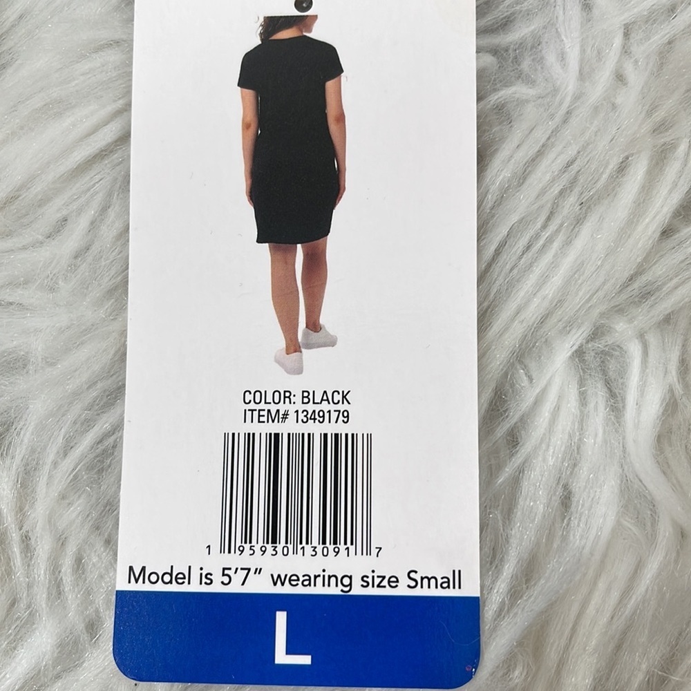 32 DEGREES Dress Size Large Ladies' Soft Lux Short Sleeve Black With Pockets New - Picture 10 of 15